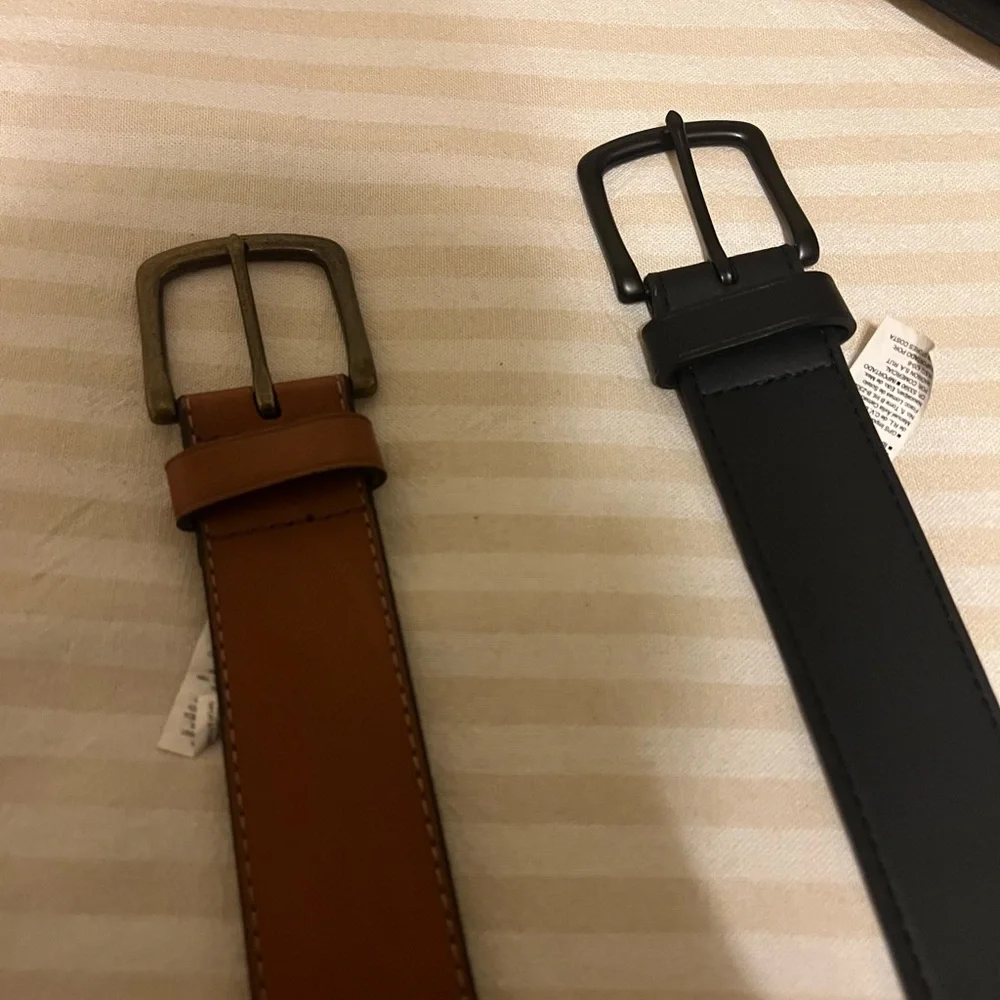 TWO Old Navy Belts - Black & Brown